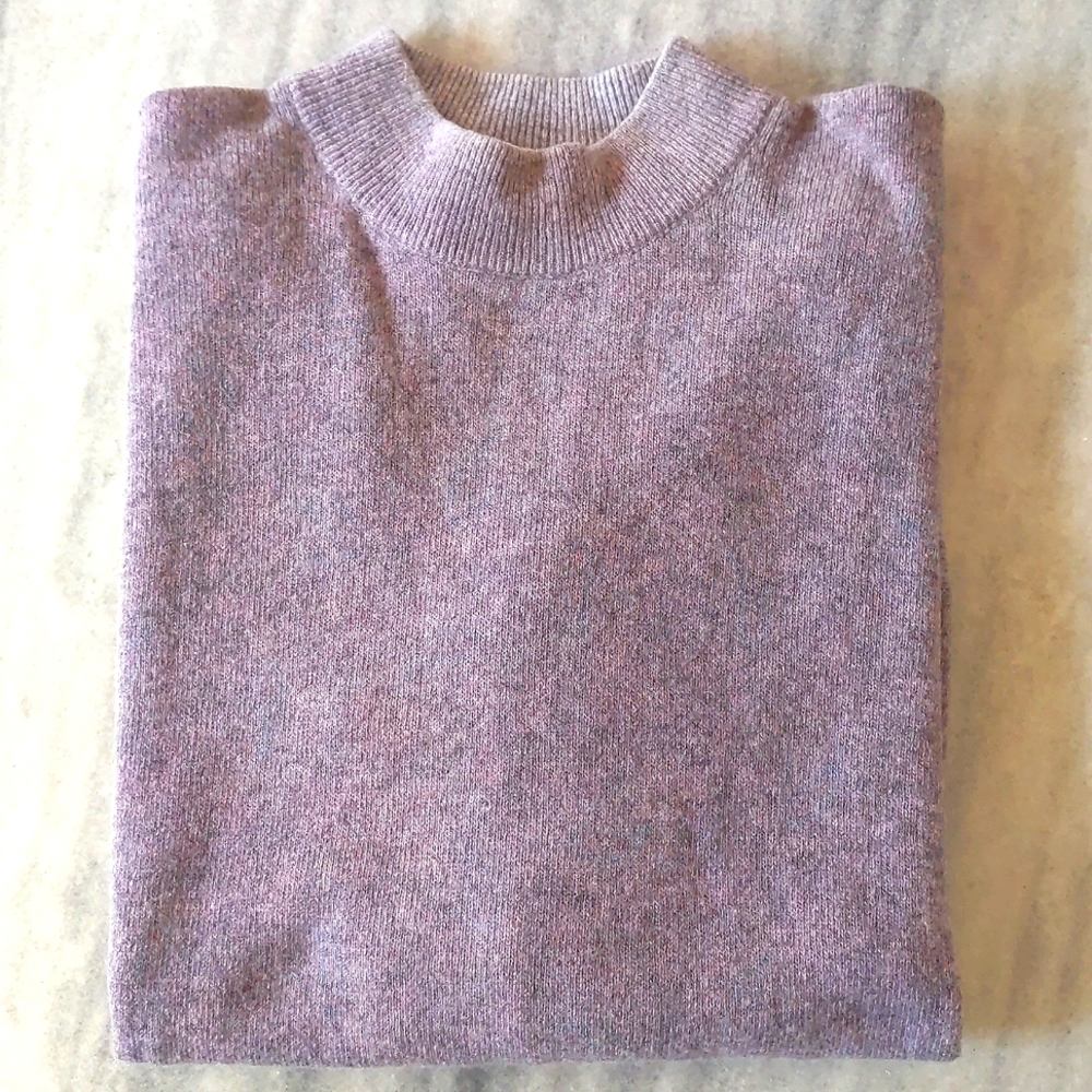 Men's Lambswool turtleneck sweater with Paisley print.